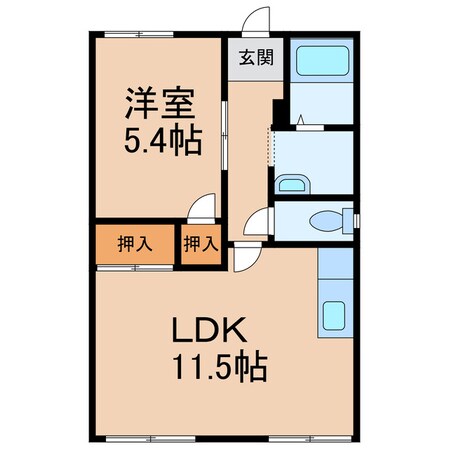 岩出駅 徒歩16分 1階の物件間取画像